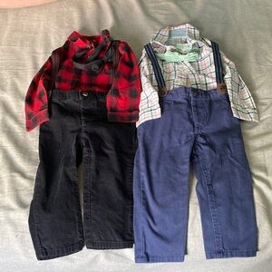 Carter's 18m baby boy outfits onesie pants suspenders bow tie